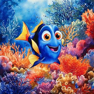 Dory's Ocean Quest - Disney Inspired Painting By Numbers Kit