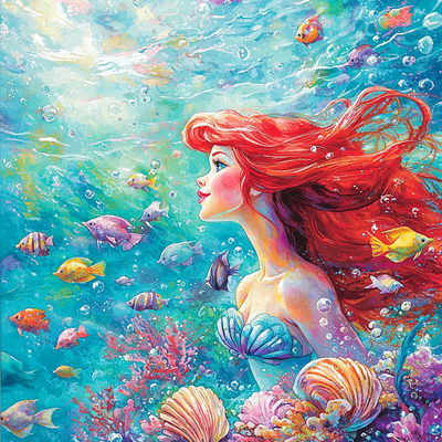 The Little Mermaid's Sea Melody - Disney Inspired Paint By Numbers Kits