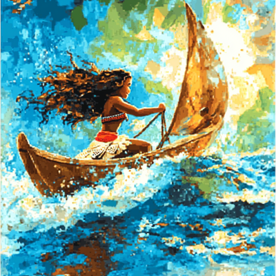 Moana Ocean Voyage - Disney Inspired Number Painting