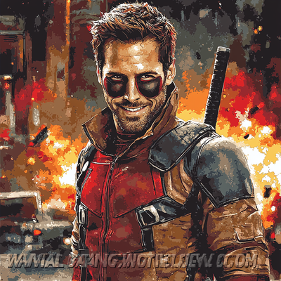 Ryan Reynolds: The Charming Deadpool Of Laughter Paint By Numbers Art