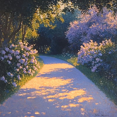 Claude Monet Inspired Luminous Garden Path Painting Number Kit