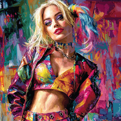 Margot Robbie: The Charismatic Queen Of Cinema Paint By Numbers