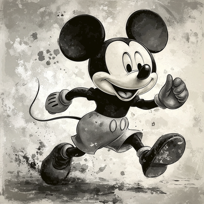 Mickey Mouse Retro Fun - Disney Inspired Number Painting