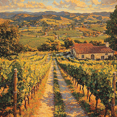 Napa Valley Vineyards - California Paint By Number