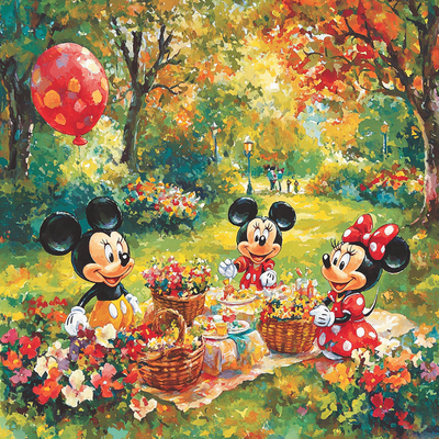 Mickey And Friends' Picnic Day - Disney Inspired Numbered Painting Kits