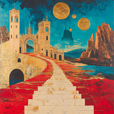 Salvador Dali Inspired Time Traveler's Adventure Painting Number Kit