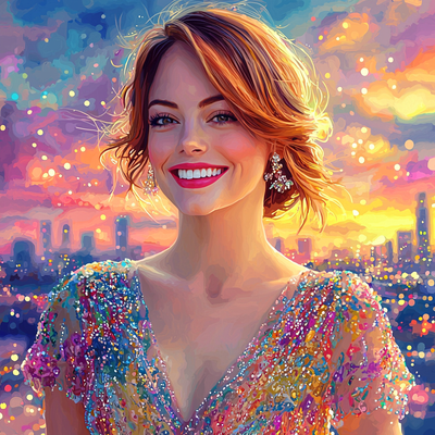 Emma Stone: The Spark Of A La La Land Dream DIY Paint By Numbers