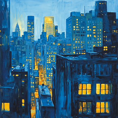 Edward Hopper Inspired Timeless Cityscape Numbered Painting Kits