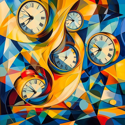 Salvador Dali Inspired Time's Reflection Number Painting