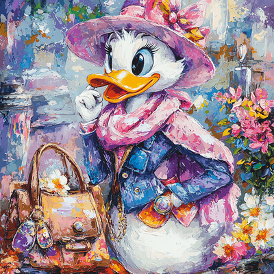 Daisy Duck's Fun Fashion Adventure - Disney Inspired Painting Number Kit