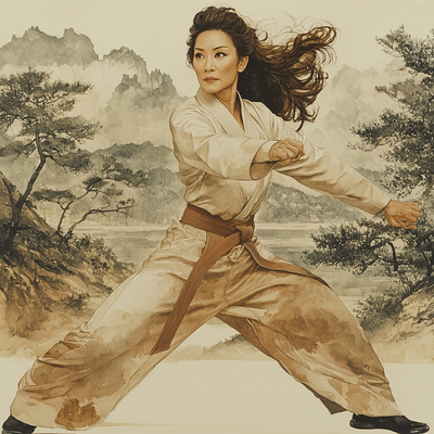 Michelle Yeoh: The Daring Queen Of Martial Arts Paint By Numbers