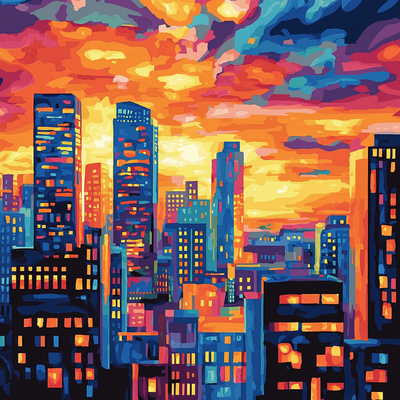 Edward Hopper Inspired Sunset Overdrive Paint By Numbers Art