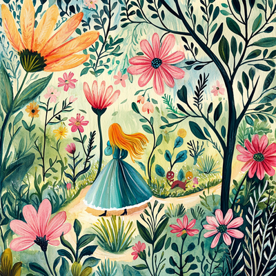 Alice's Garden Of Wonders - Disney Inspired Number Painting