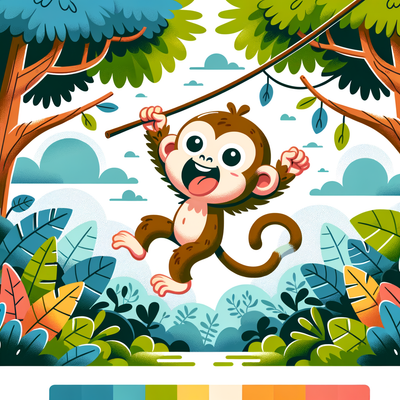 Giggling Monkey Swing Numbered Painting Kits