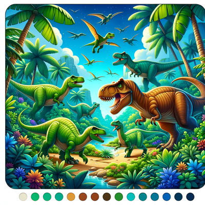 Dinosaur Kingdom Paint By Number