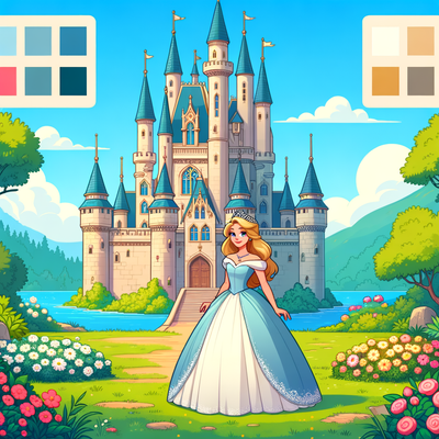 Princess's Dreamy Castle Numbered Painting Kits