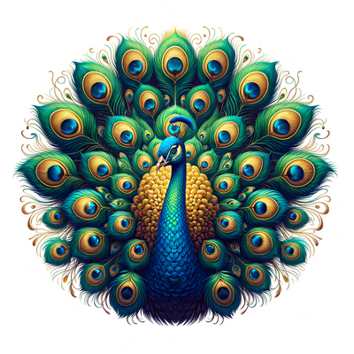 Peacock Elegance Paint By Number