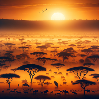 Serengeti Sunrise Paint By Number