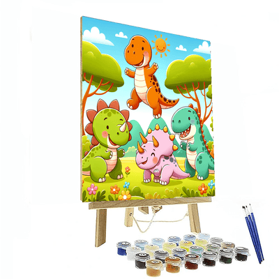 Doodle Dinosaur Land Paint By Number