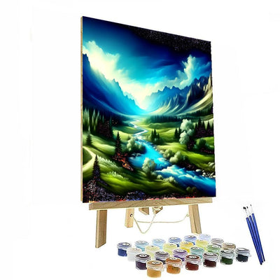 Enchanting Mountain Valley Numbered Painting Kits