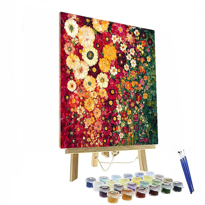 Gustav Klimt Inspired Petals In Motion  Painting By Numbers Kit