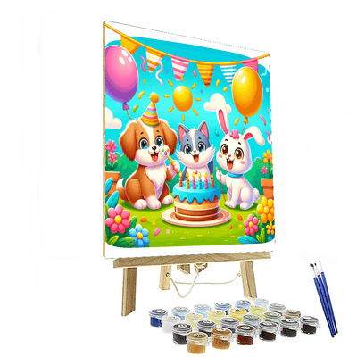 Charming Pet Party Painting By Numbers Kit