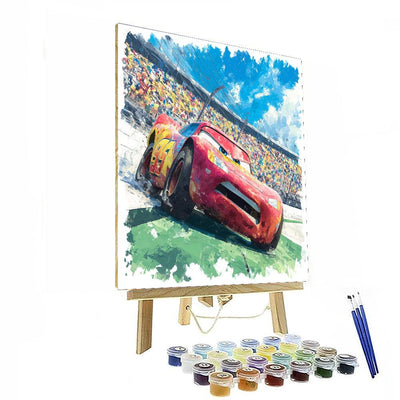 Cars Lightning Mcqueen Racing - Disney Inspired Paint By Numbers