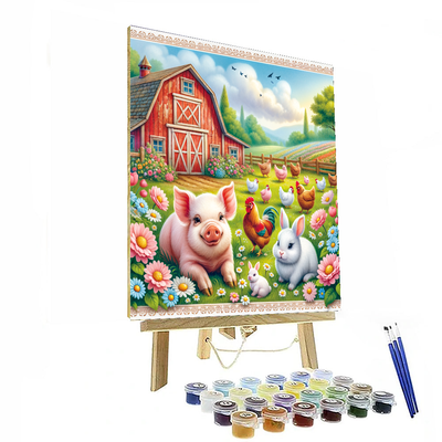 Adorable Farmyard Fun Painting Number Kit