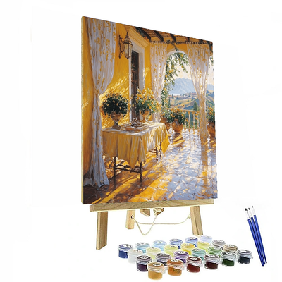 Joaquín Sorolla Inspired Solar Serenity  DIY Paint By Numbers