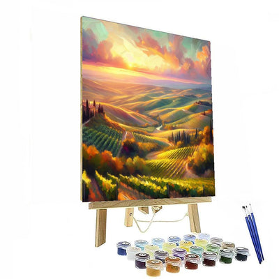 Sunset Over Tuscany Painting By Numbers Kit