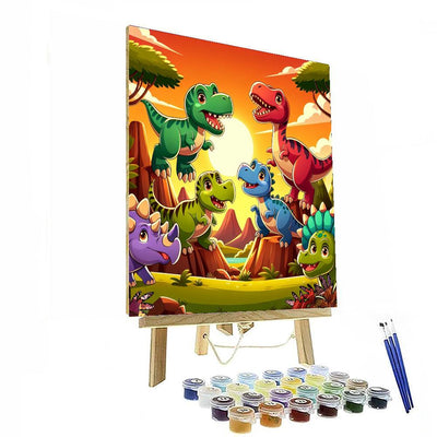 Daring Dinosaur Adventures DIY Paint By Numbers