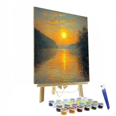 J.M.W. Turner Inspired Golden Reflections  DIY Paint By Numbers