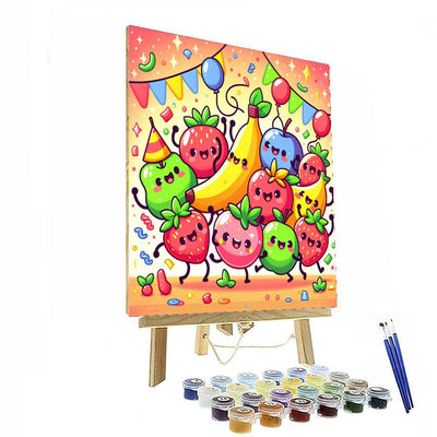 Vibrant Fruit Fiesta Number Painting