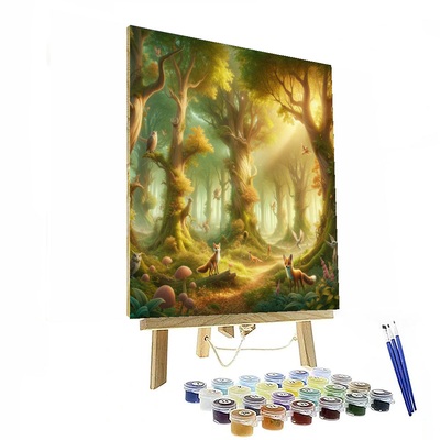 Enchanted Woodland Scene Numbered Painting Kits