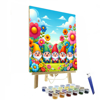 Giggling Garden Gnomes Numbered Painting Kits