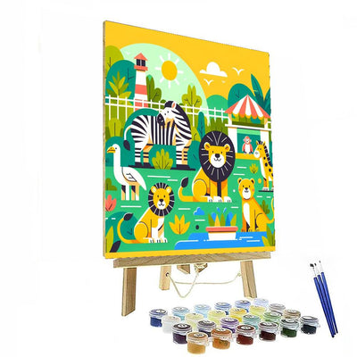 Zoo Safari Paint By Numbers Art