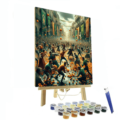 The Battle Of The Oranges - Italy Paint By Numbers Art