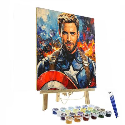 Chris Evans: Captain America’s Timeless Valor Painting Number Kit