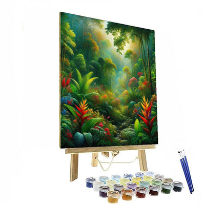 Vivid Exotic Rainforest Numbered Painting Kits