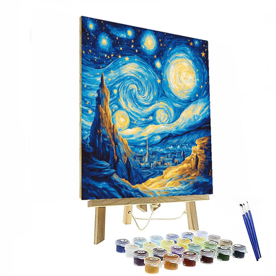 Vincent Van Gogh Inspired Van Gogh's Cosmic Cyclone  Paint By Numbers Art