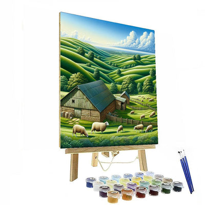 Serene Countryside Getaway Painting Number Kit