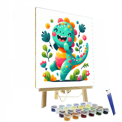 Silly Dinosaur Paint By Number