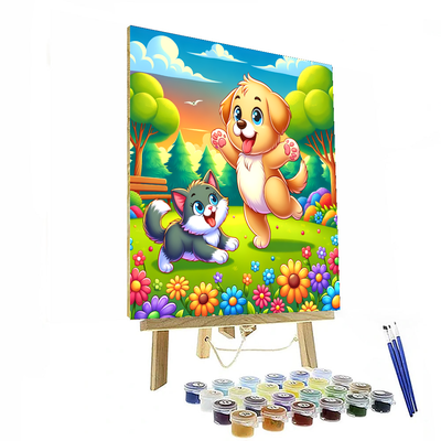 Cuddly Animal Adventure Numbered Painting Kits