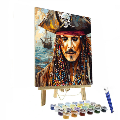 Johnny Depp: The Enigmatic Charm Of Captain Sparrow Paint By Numbers