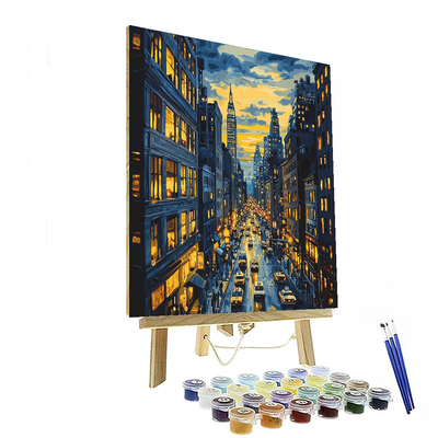 Edward Hopper Inspired Dreamy City Nights  Painting By Numbers Kit