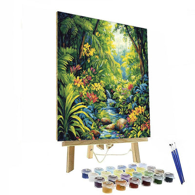 Henri Rousseau Inspired Fantasy Forest Glade  Numbered Painting Kits