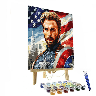 Chris Evans: Captain Of Charisma And Courage Paint By Numbers