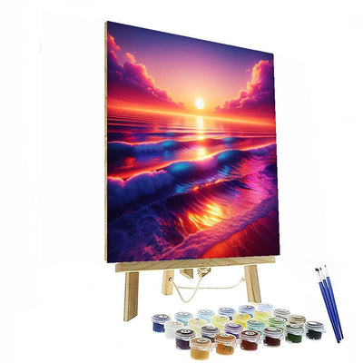 Gorgeous Coastal Sunset Paint By Numbers