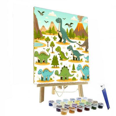 Dinosaurs' Day Out Paint By Numbers