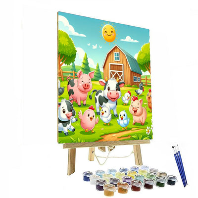 Fun In The Farmyard Numbered Painting Kits